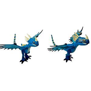 How To Train Your Dragon Defenders of Berk Stormfly Toy Figure Light Up Lot of 2